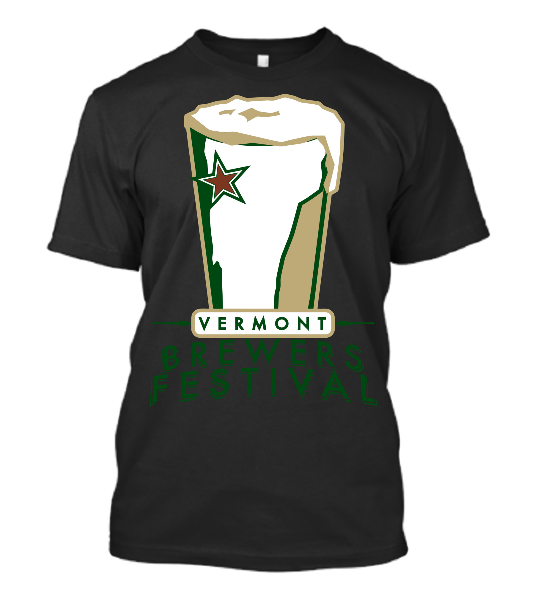 Vermont Brewers Festival Beer Glass Star T-Shirt