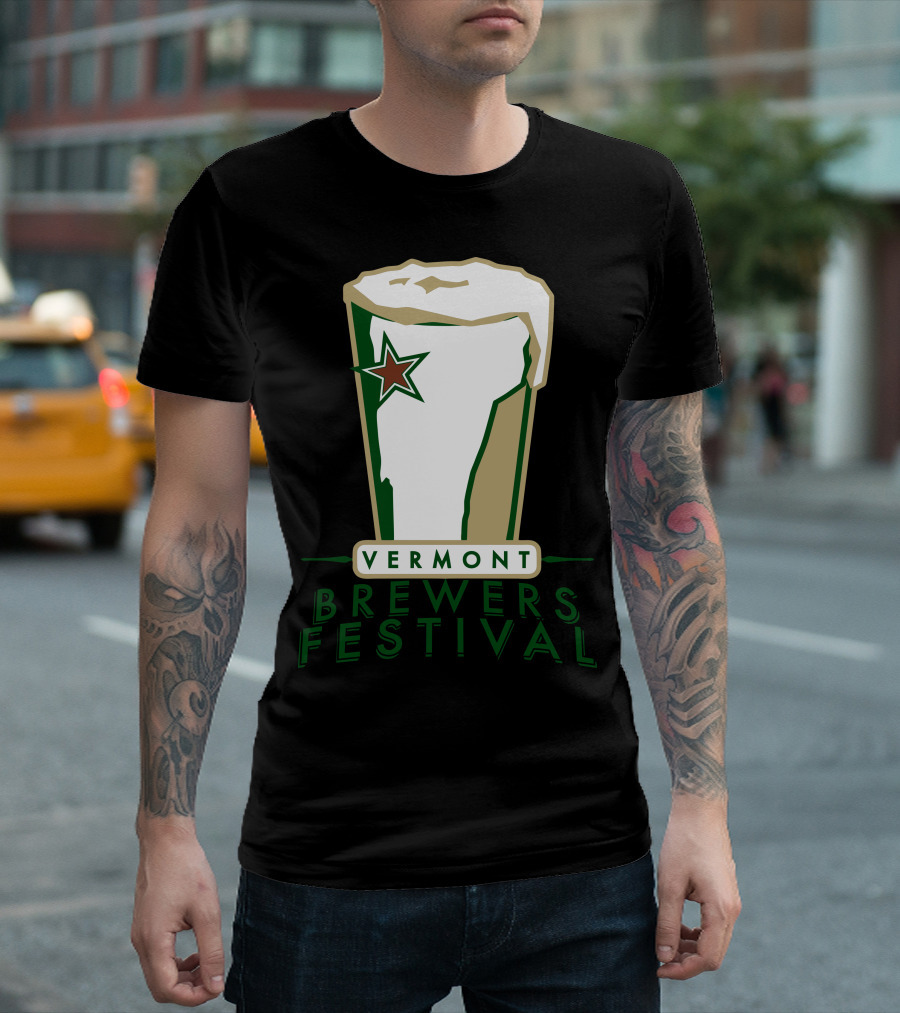 Vermont Brewers Festival Beer Glass Star T-Shirt