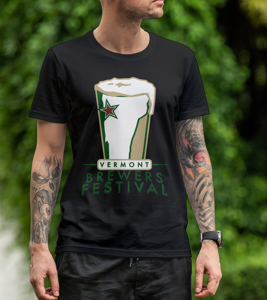 Vermont Brewers Festival Beer Glass Star T-Shirt