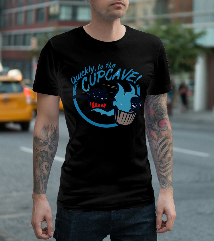 Quickly to the Cupcave Bat-Themed Cupcake Dash T-Shirt