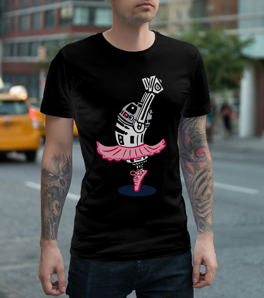 R22 D22 Robot Ballet Tutu Pink T-Shirt