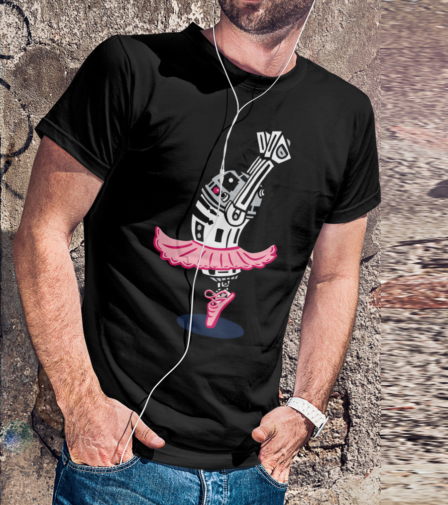 R22 D22 Robot Ballet Tutu Pink T-Shirt