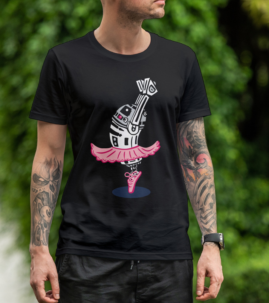 R22 D22 Robot Ballet Tutu Pink T-Shirt