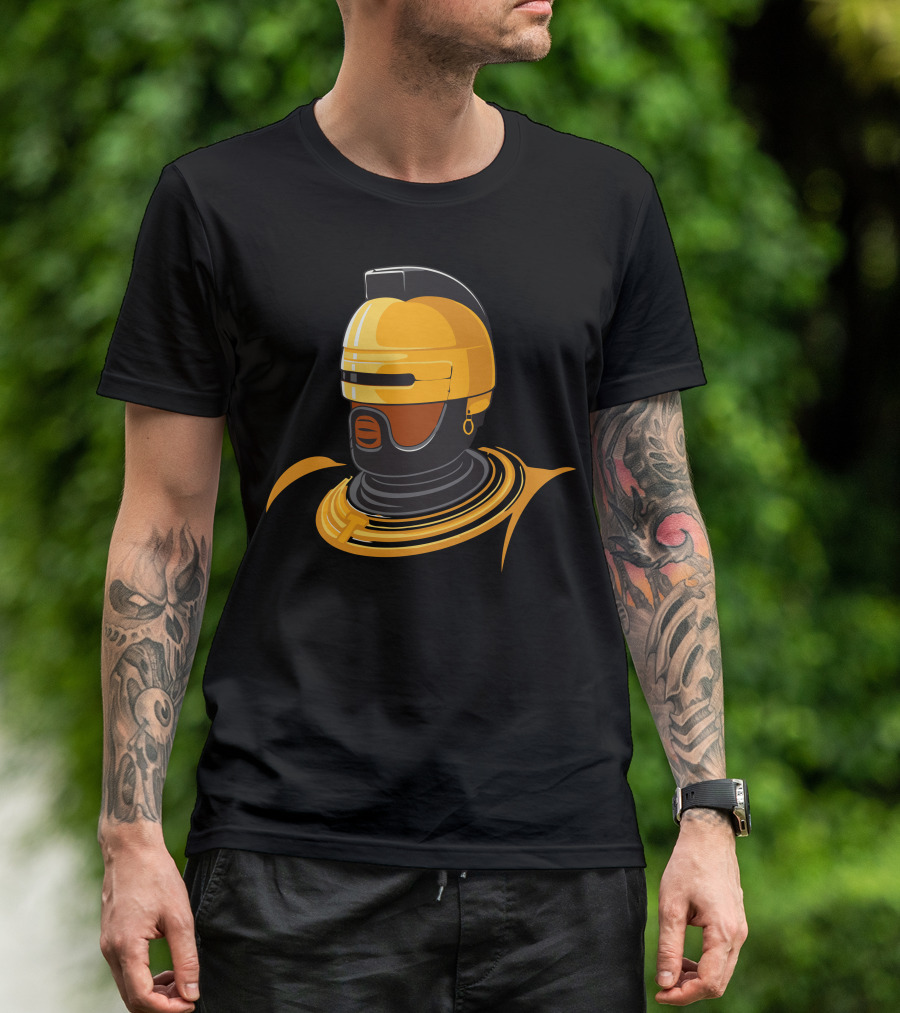 Robo Knight Cyber Gladiator Helmet T-Shirt