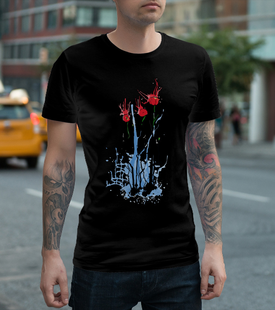 Running Wild Abstract Floral Splash T-Shirt