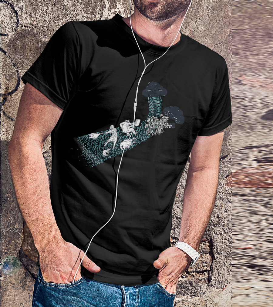 Wet And Windy Adventure Under Stormy Clouds T-Shirt