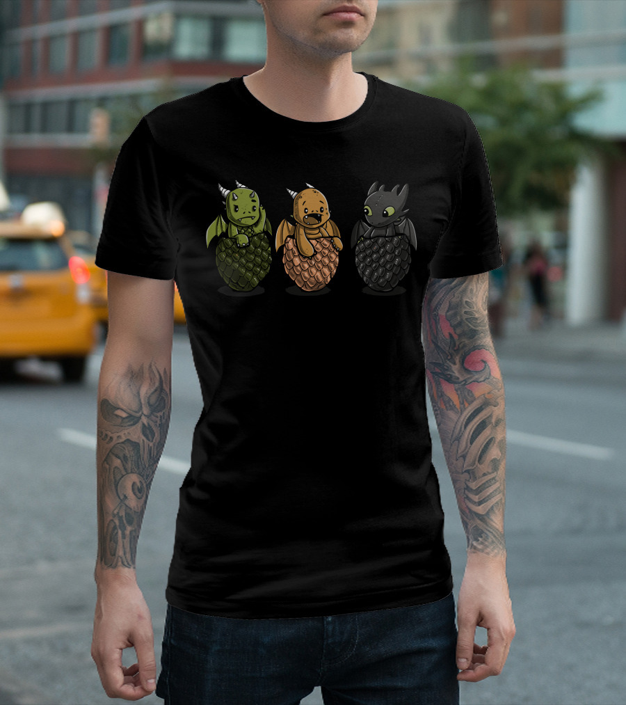 Who Are You Dragon Egg Hatchlings Character Trio T-Shirt
