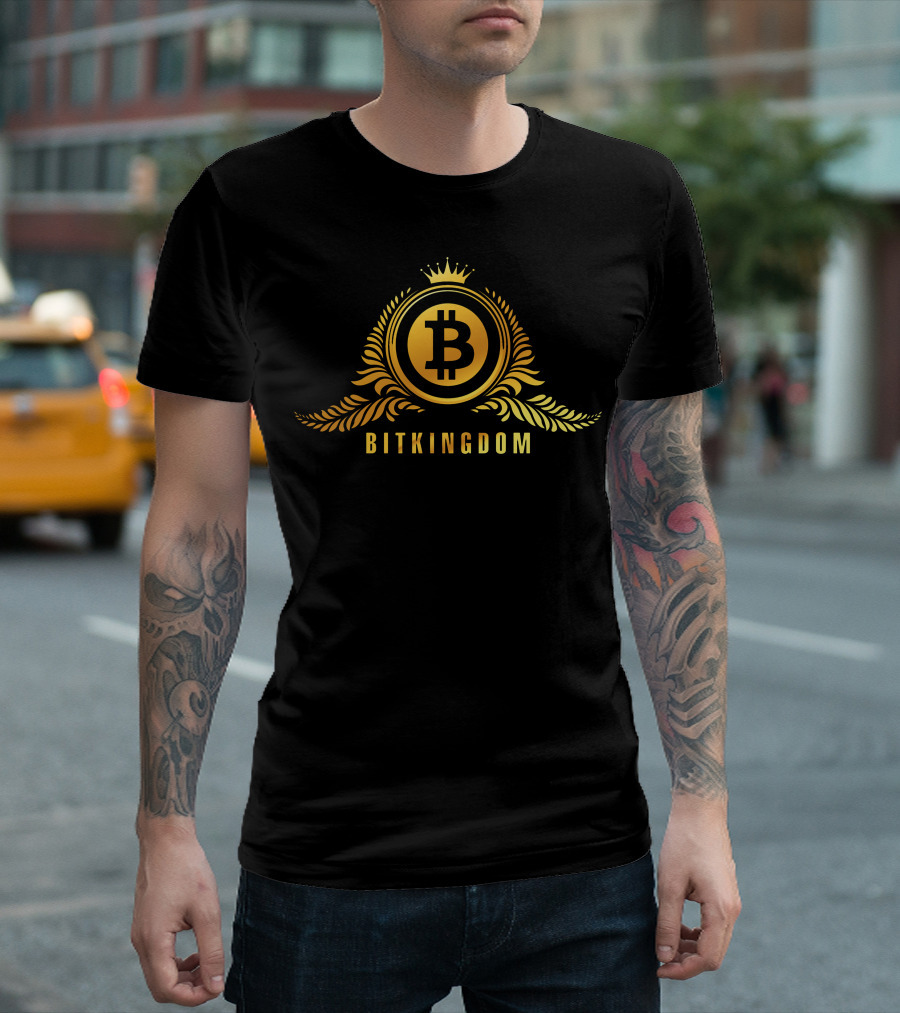 Bitcoin Bitkingdom Gold Crown Emblem T-Shirt