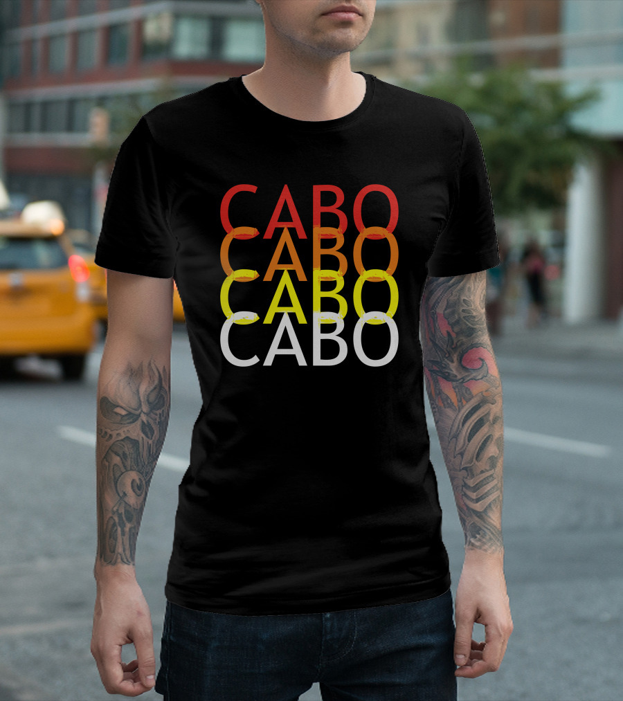 Cabo Multicolor Text Stack T-Shirt