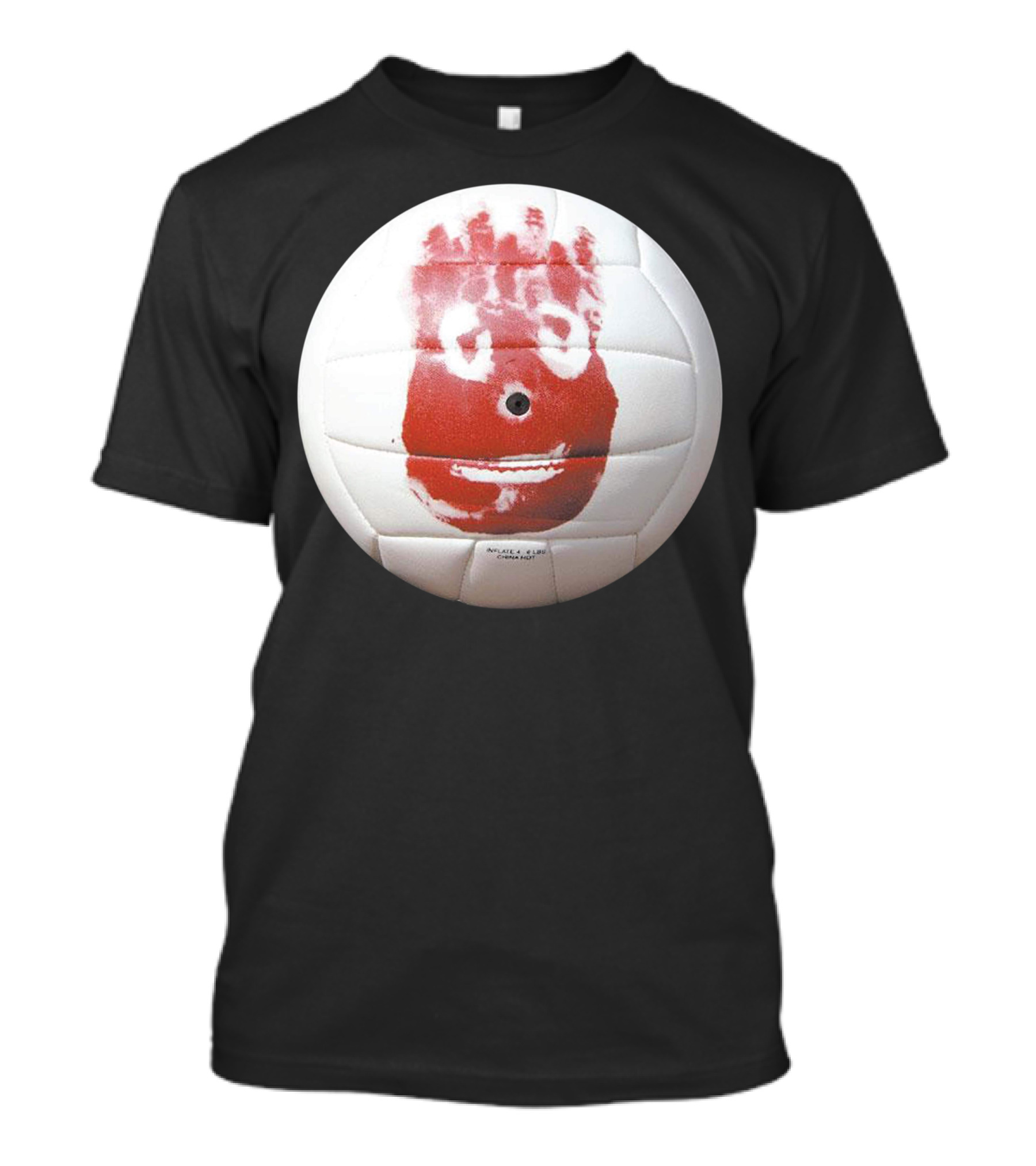 Cast Away Movie Wilson Volleyball Handprint Face T-Shirt