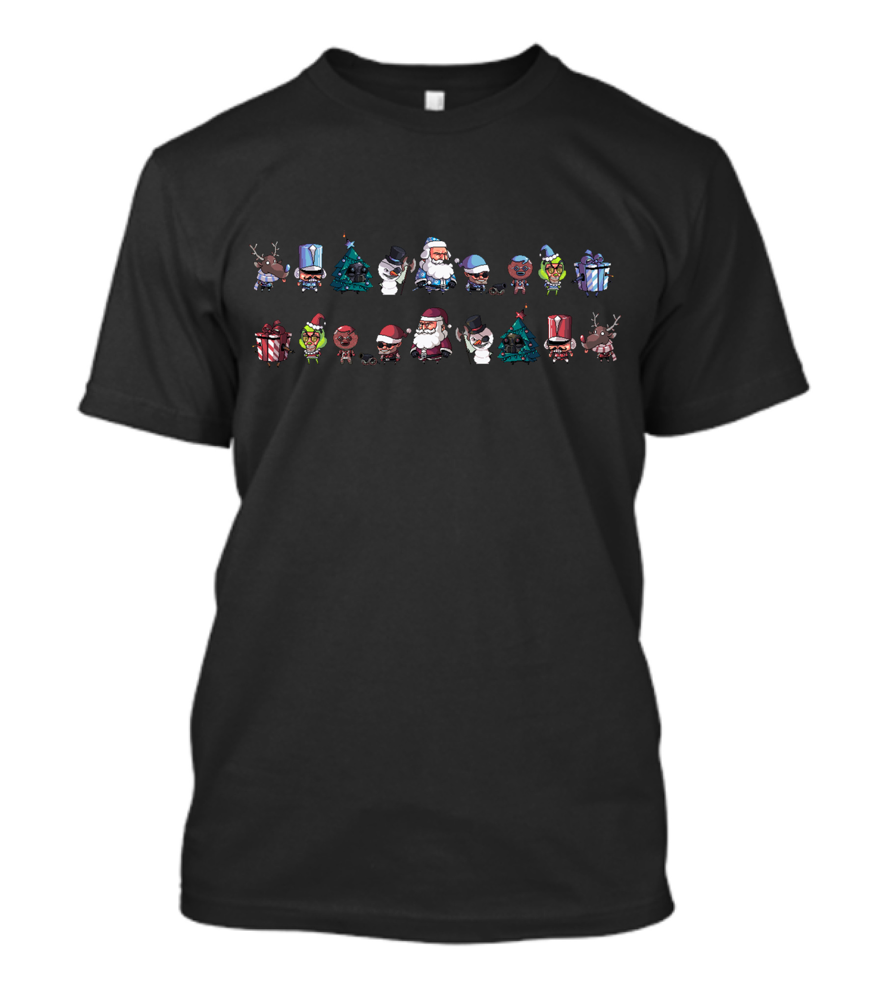 Christmas Legends Characters Santa And Reindeer T-Shirt