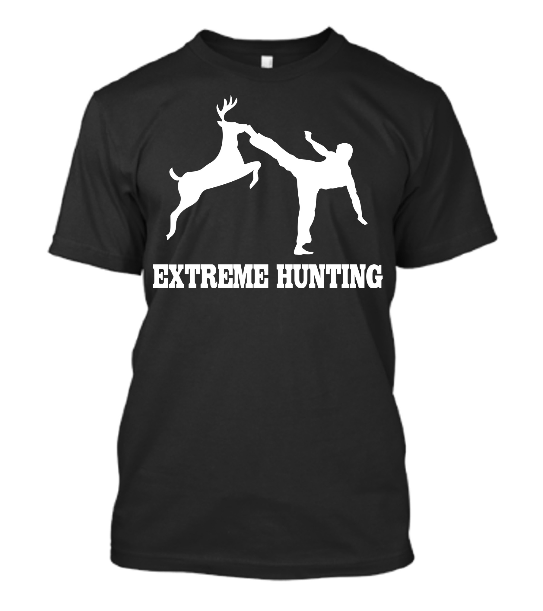 Extreme Hunting Deer Karate Kick Showdown T-Shirt