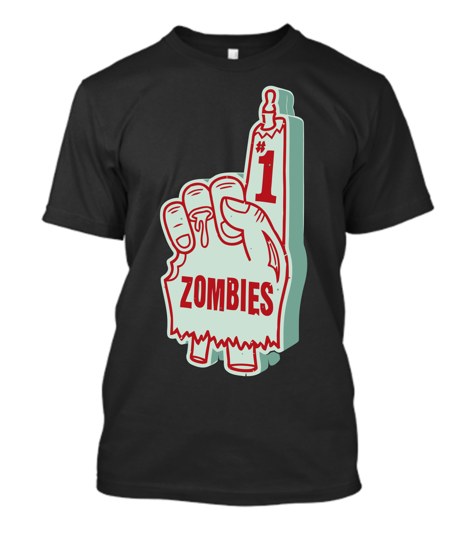 1 Foam Finger Zombies T-Shirt
