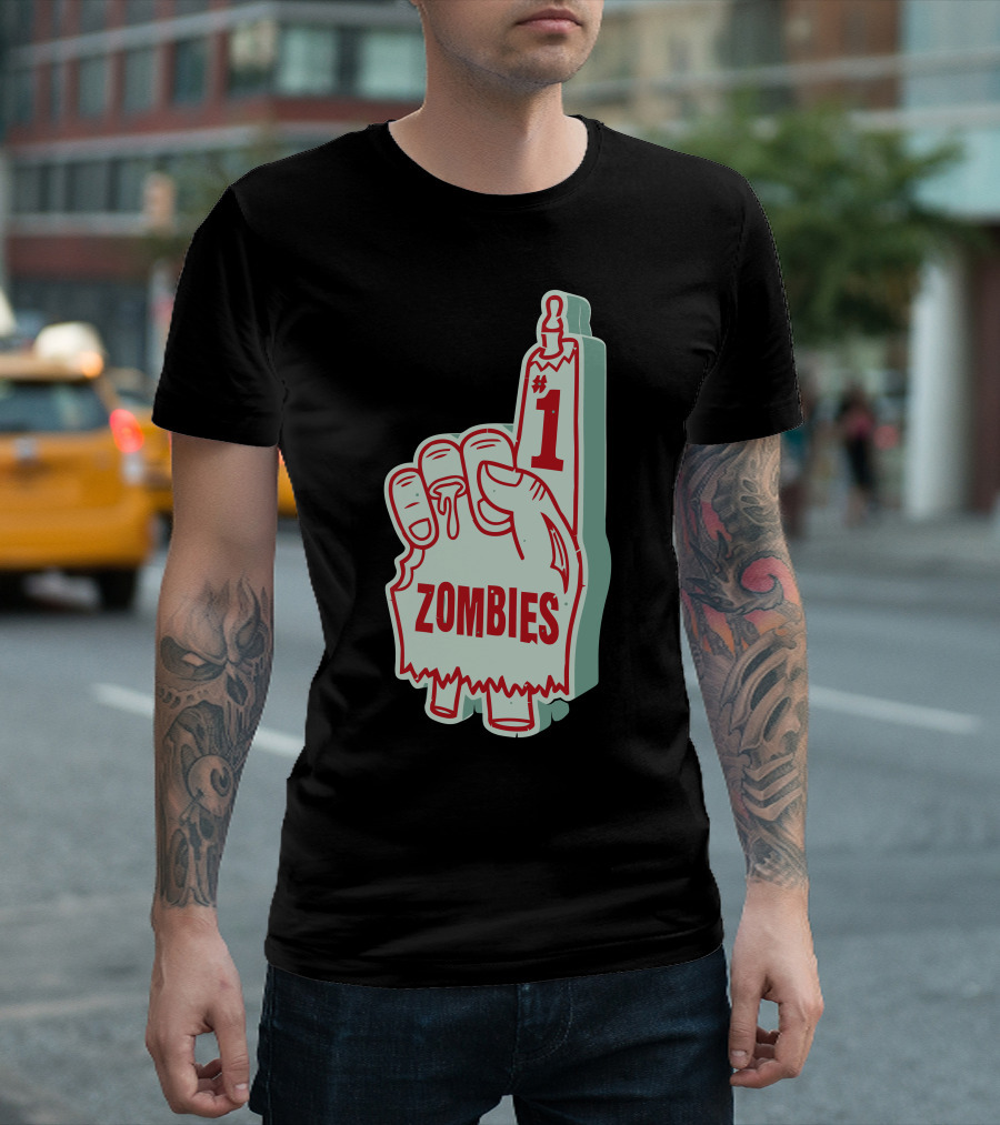 1 Foam Finger Zombies T-Shirt