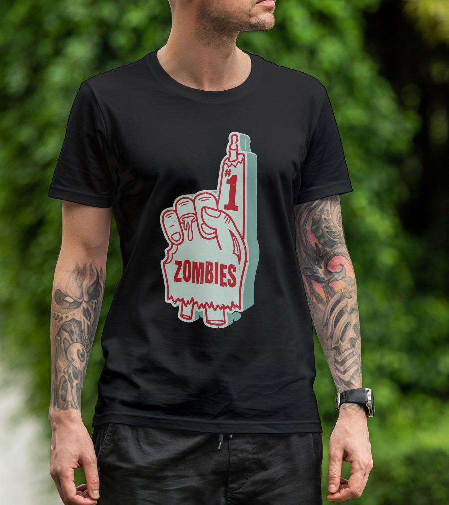 1 Foam Finger Zombies T-Shirt