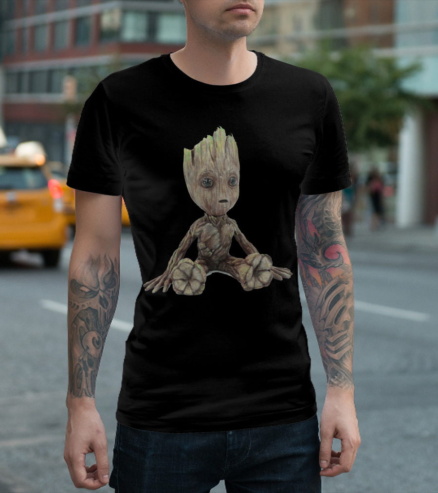 Groot The Baby And Real Guardians of the Galaxy T-Shirt