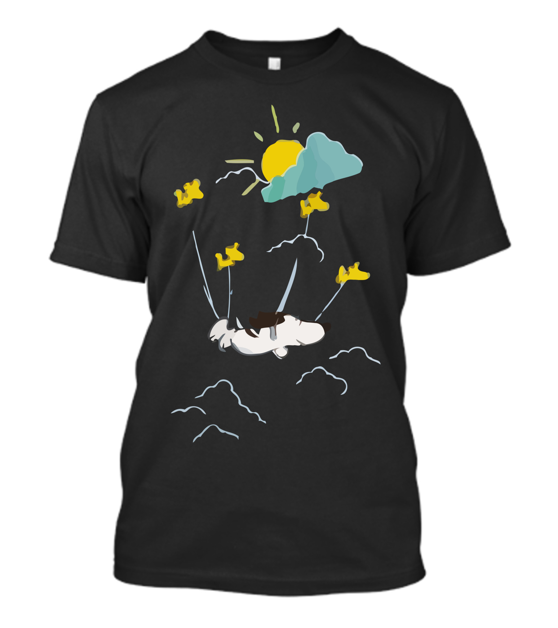 He Can Fly Snoopy And Woodstock Cloud Adventure T-Shirt