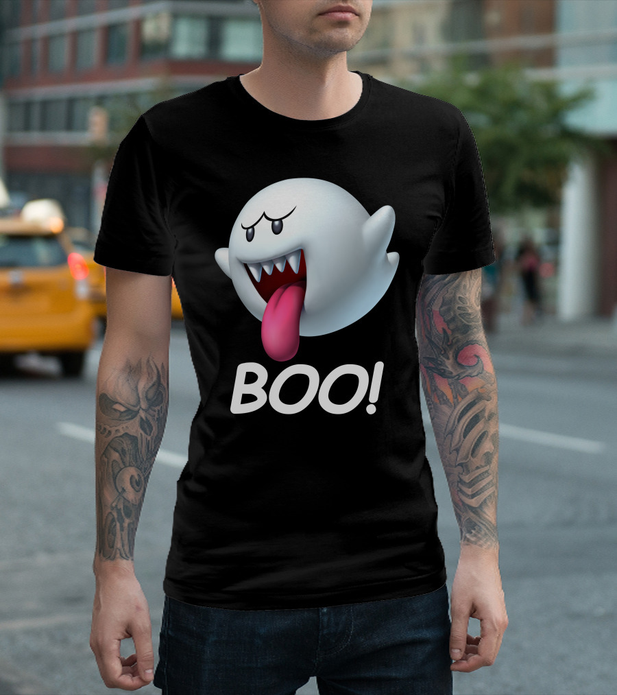 BOO Super Mario Ghost Character Ghostly Surprise T-Shirt