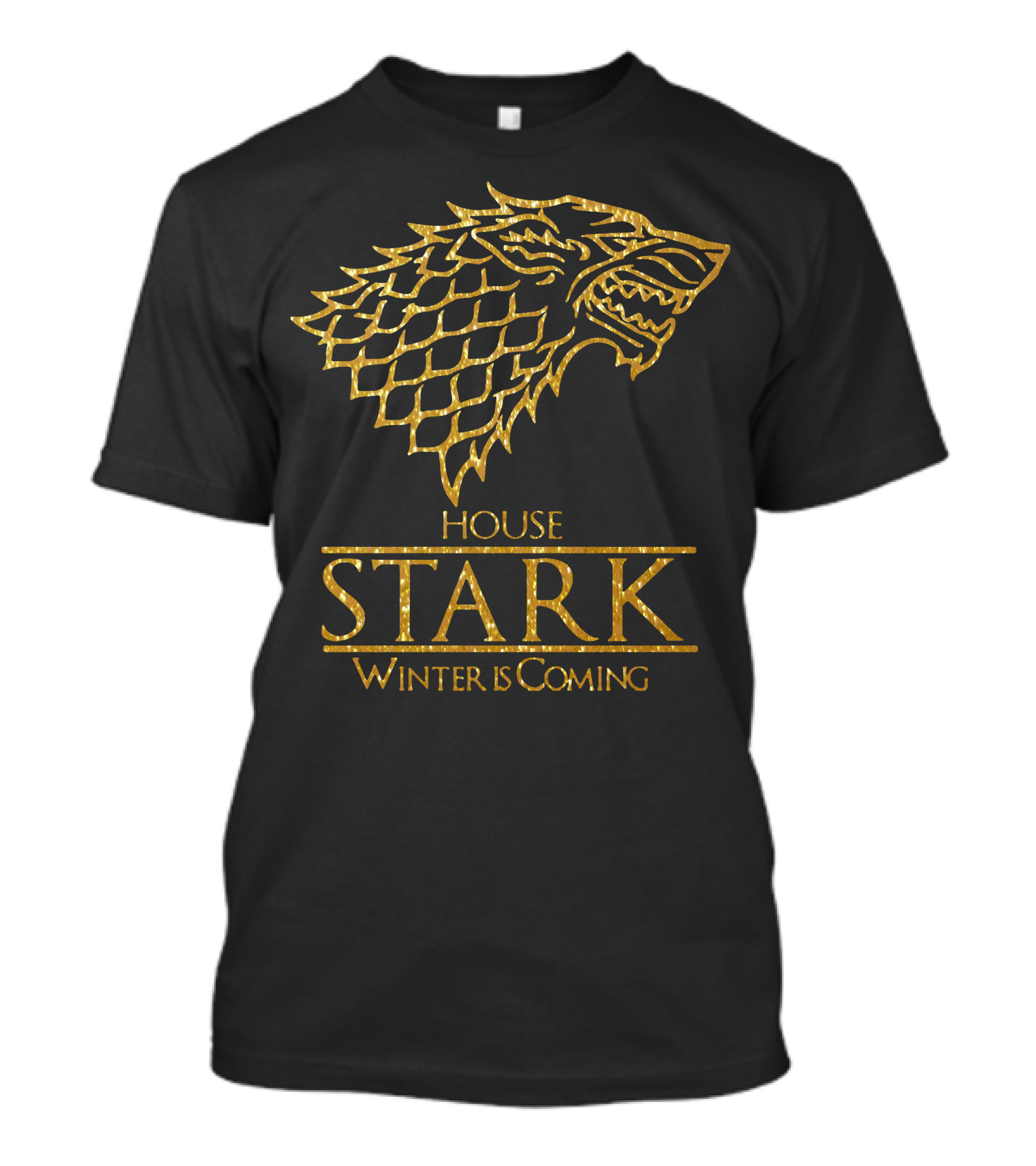 House Stark Winter Is Coming Gold Direwolf Sigil T-Shirt