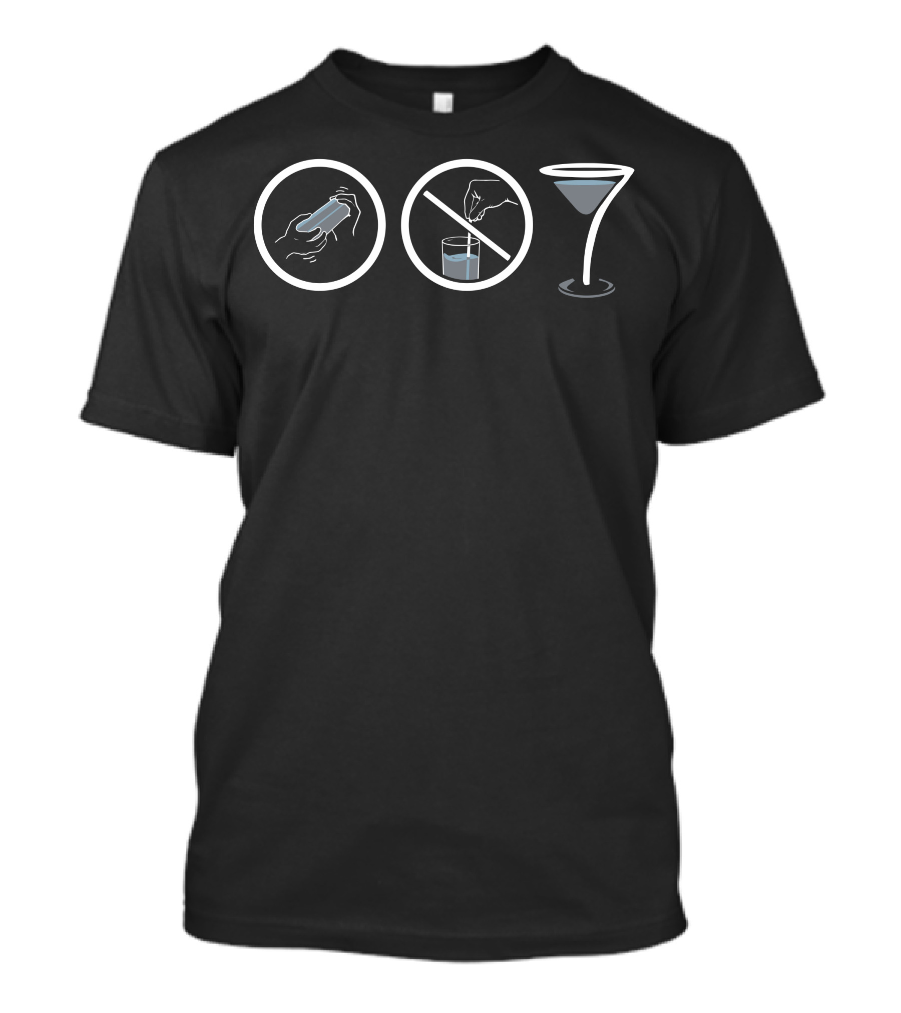 007 No Stirring Martini Instructions T-Shirt