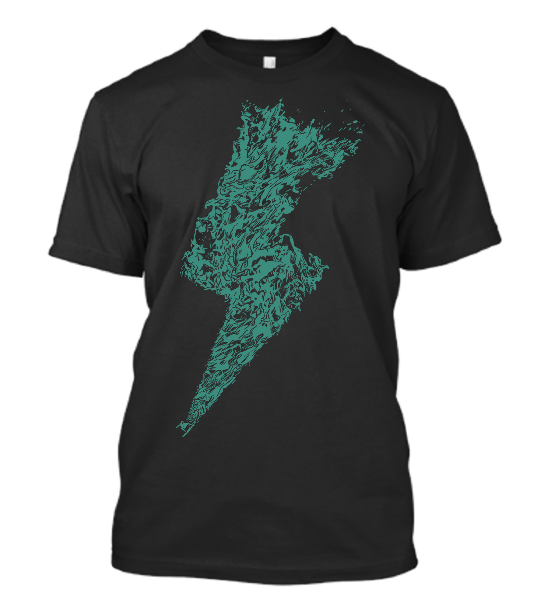 Hydro Electric Lightning Bolt Aquatic Texture T-Shirt