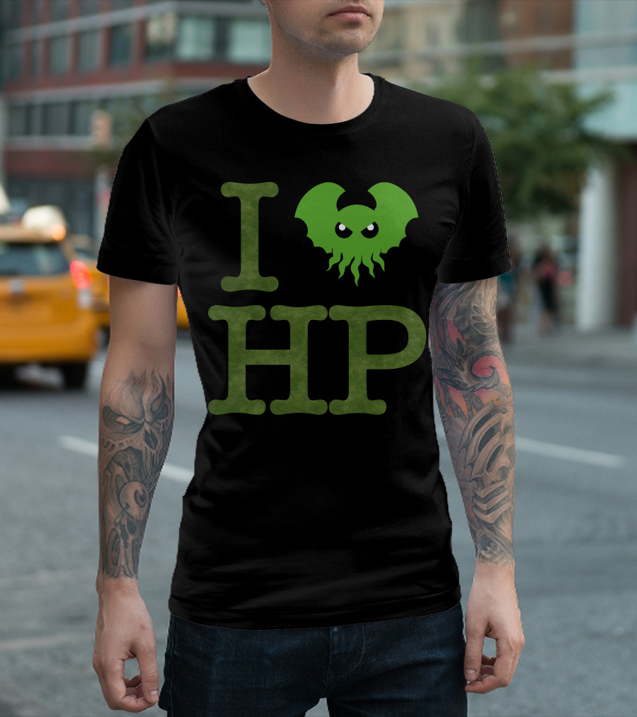 I Love HP Green Cthulhu Eyed Monster T-Shirt
