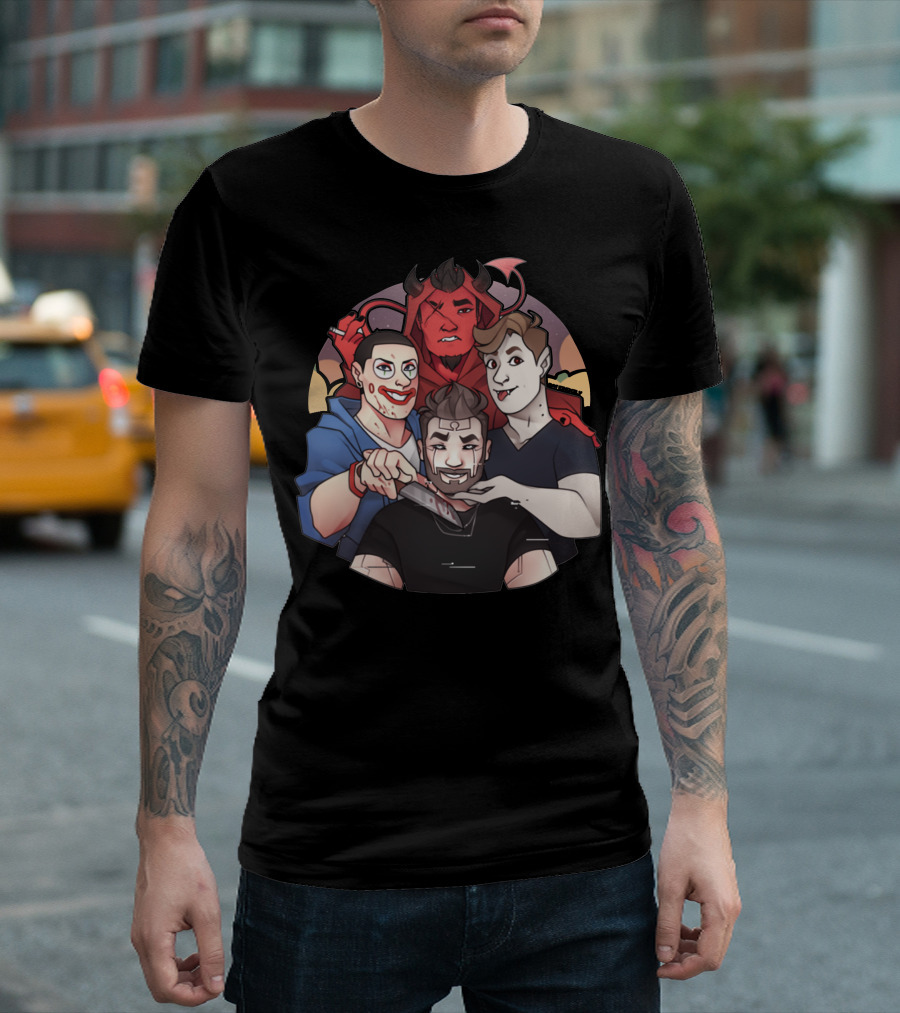 Markiplier Darkiplier Anti-Septic Eye Chica And Demon Friends T-Shirt