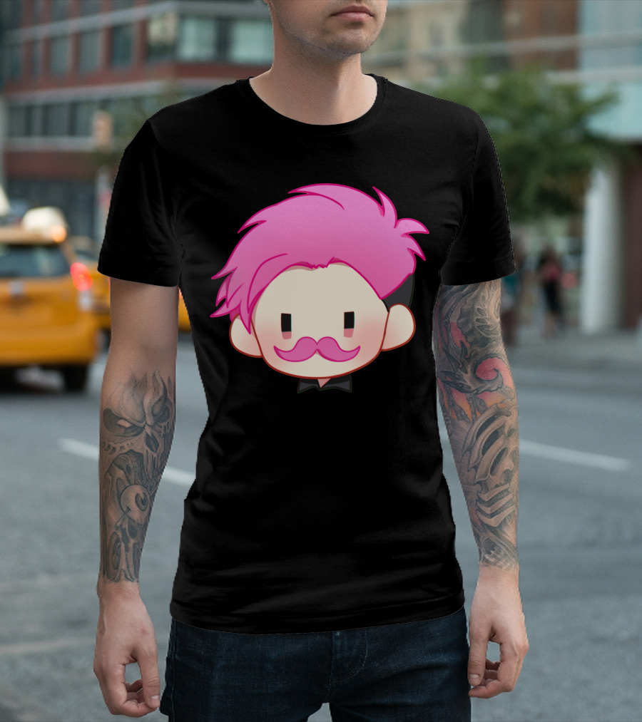 Markiplier Too Pink Hair And Moustache Avatar T-Shirt