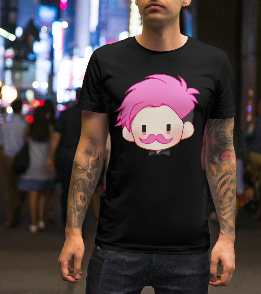 Markiplier Too Pink Hair And Moustache Avatar T-Shirt