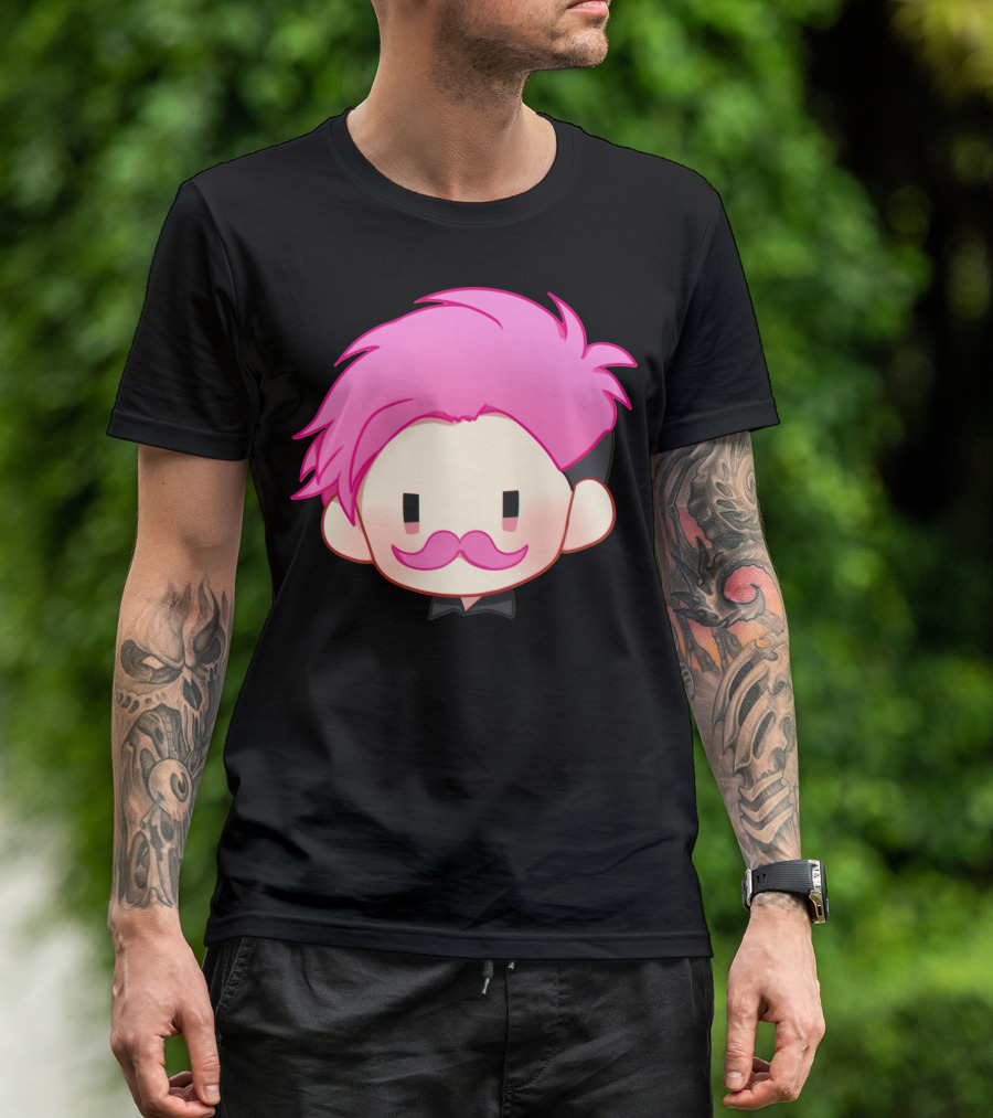 Markiplier Too Pink Hair And Moustache Avatar T-Shirt