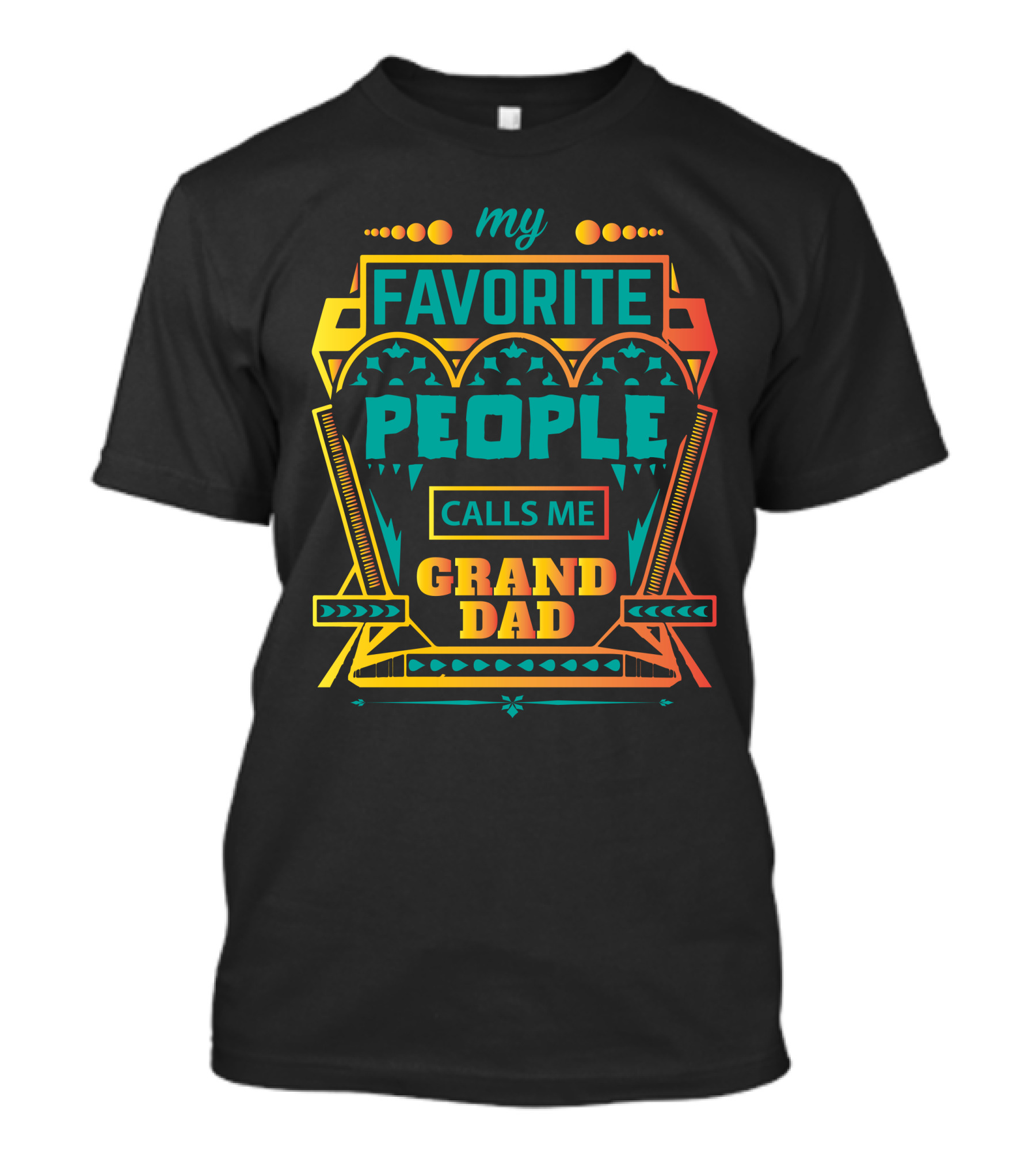 My Favorite People Calls Me Granddad Heart Framed T-Shirt