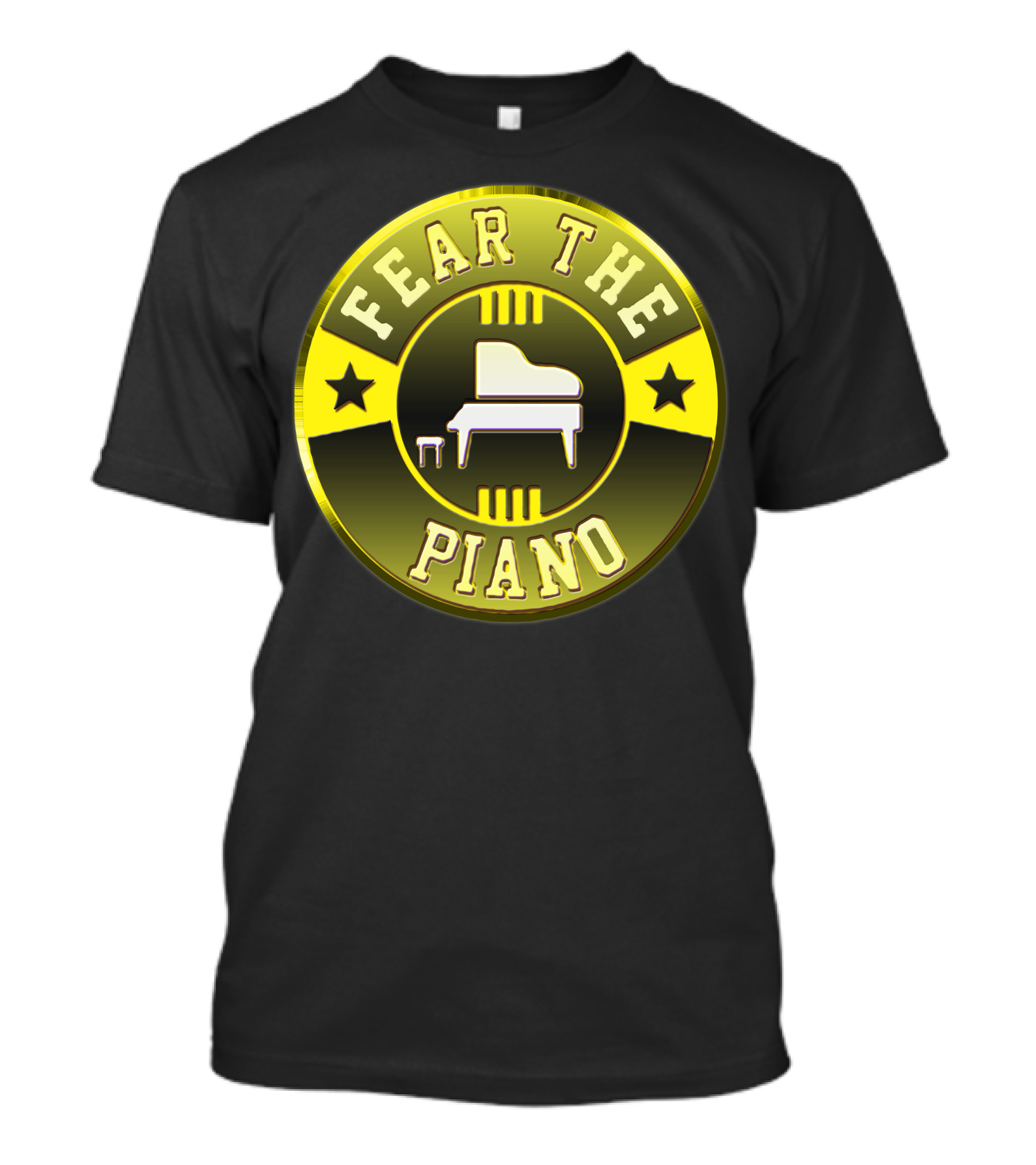 Fear The Piano Grand Piano Emblem T-Shirt