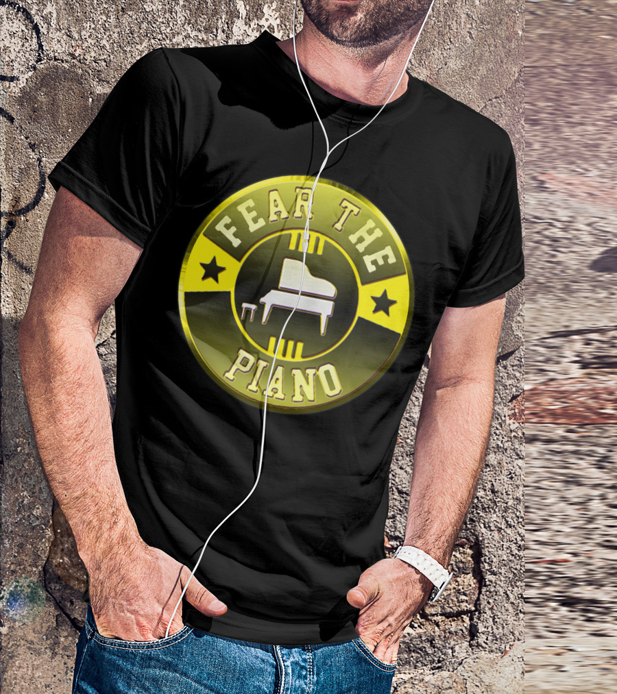 Fear The Piano Grand Piano Emblem T-Shirt