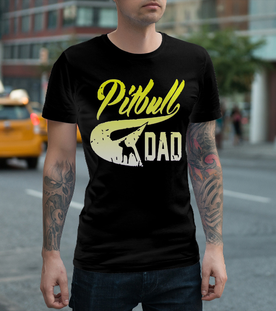 Pitbull Dad Silhouette T-Shirt