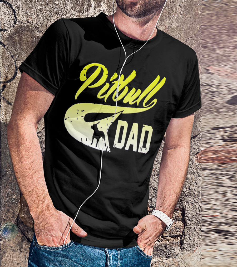 Pitbull Dad Silhouette T-Shirt