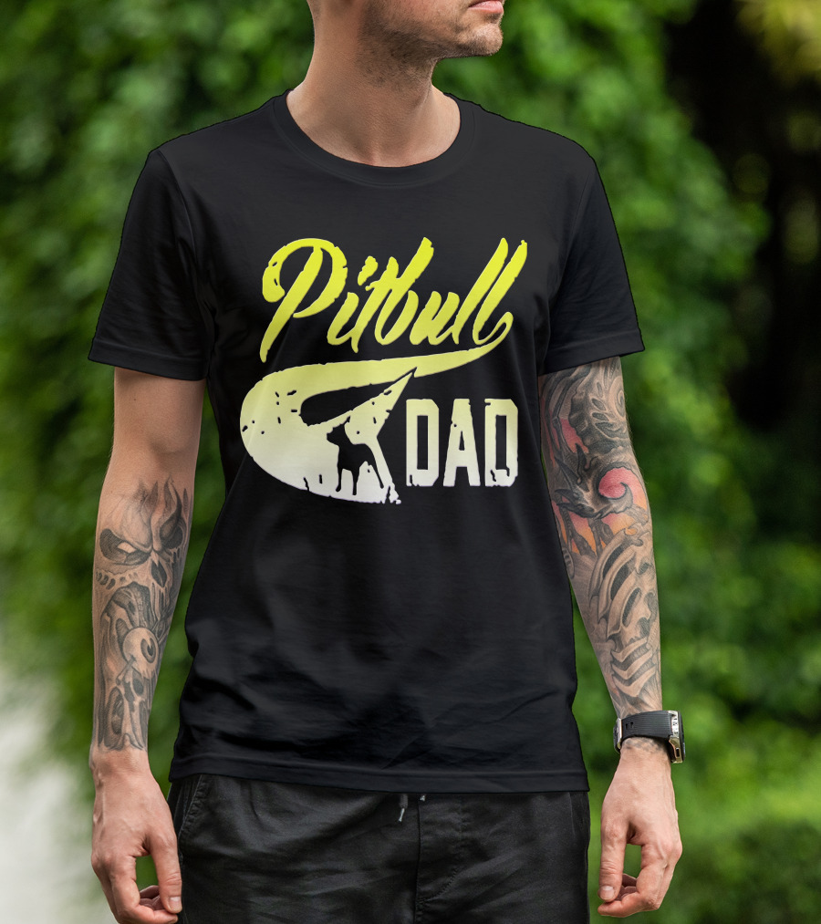 Pitbull Dad Silhouette T-Shirt