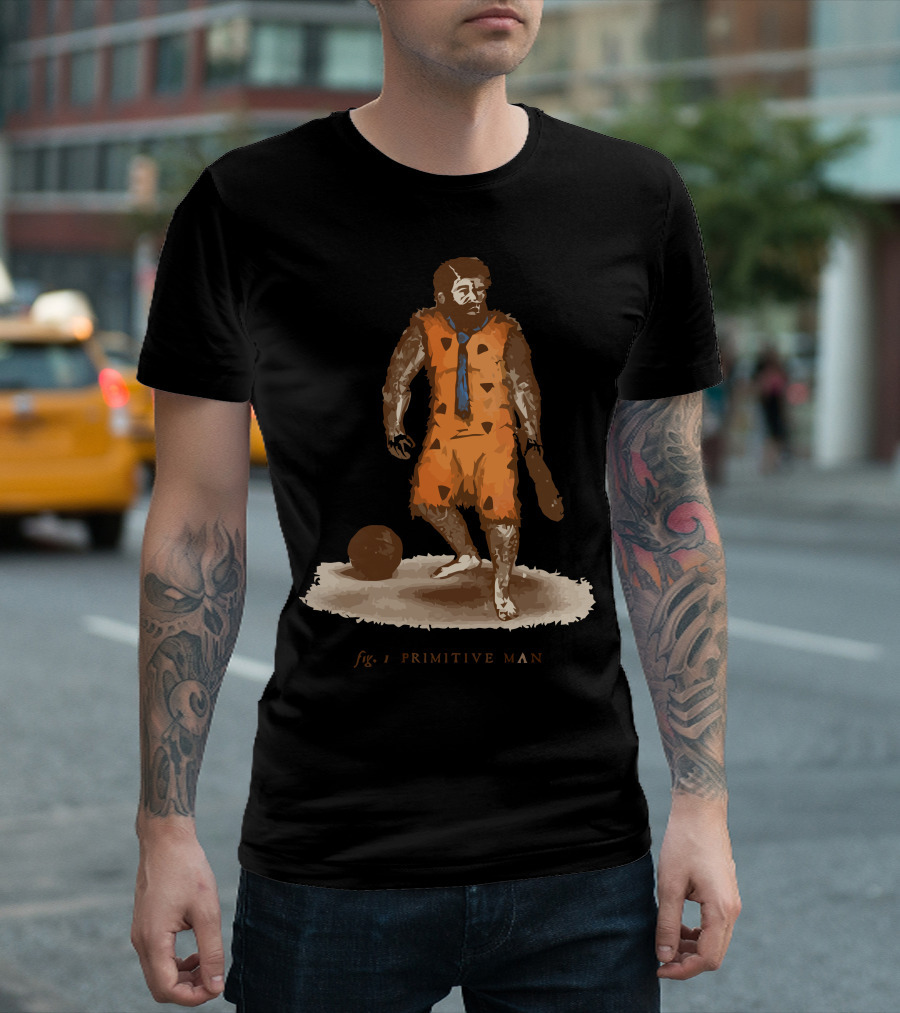 Primitive Man Fig 1 Caveman Basketball Player T-Shirt