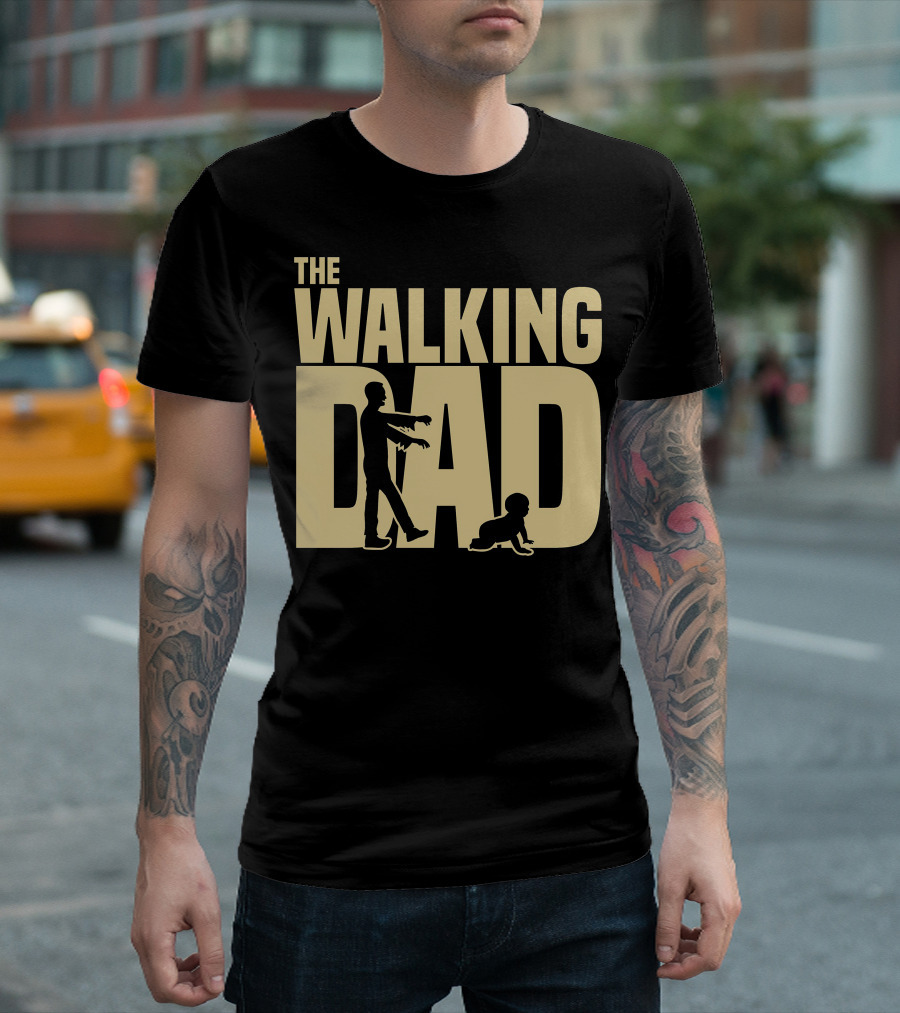 The Walking Dad Zombie Father and Baby Crawl T-Shirt