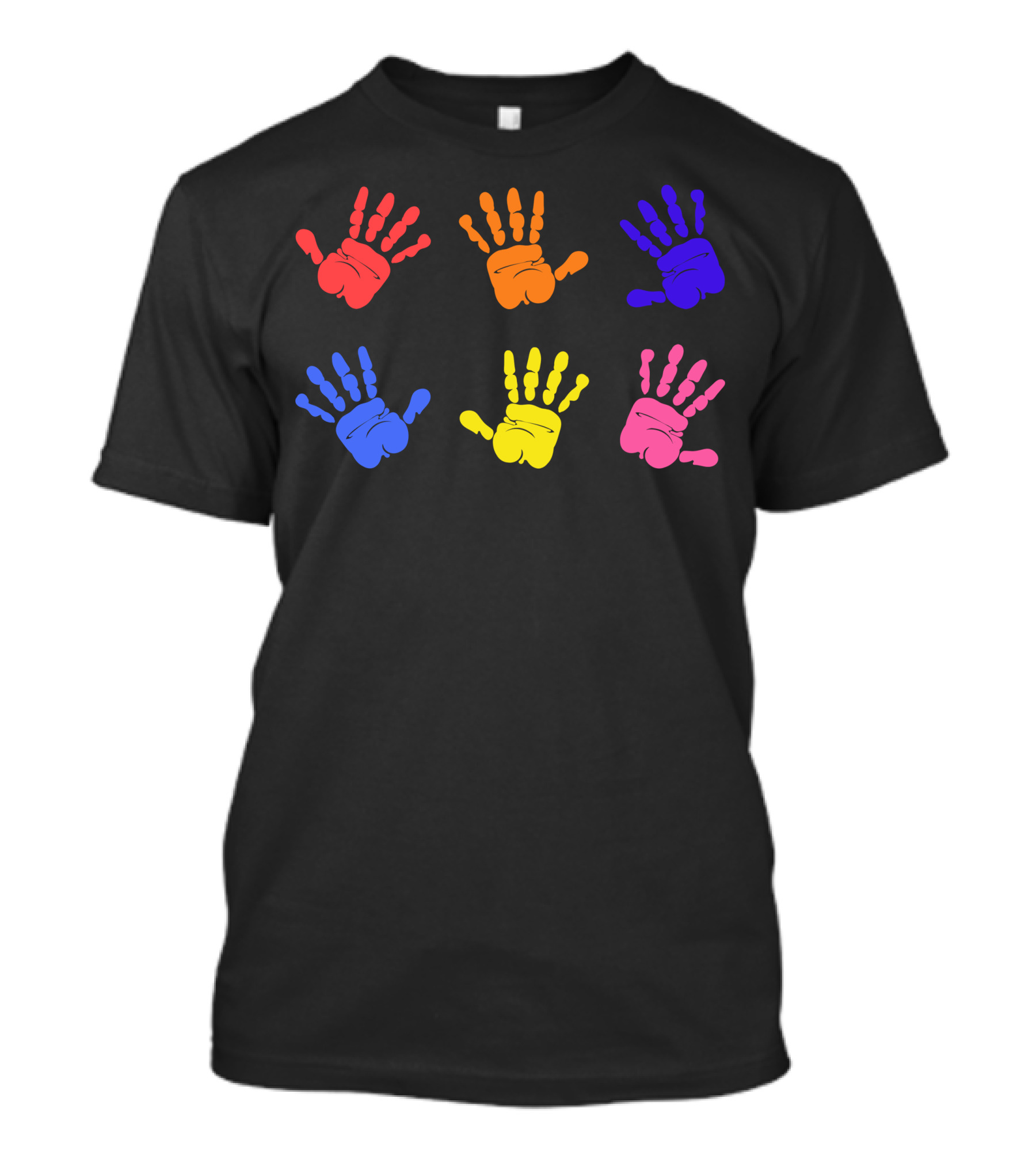 Autism Awareness Colorful Handprints T-Shirt