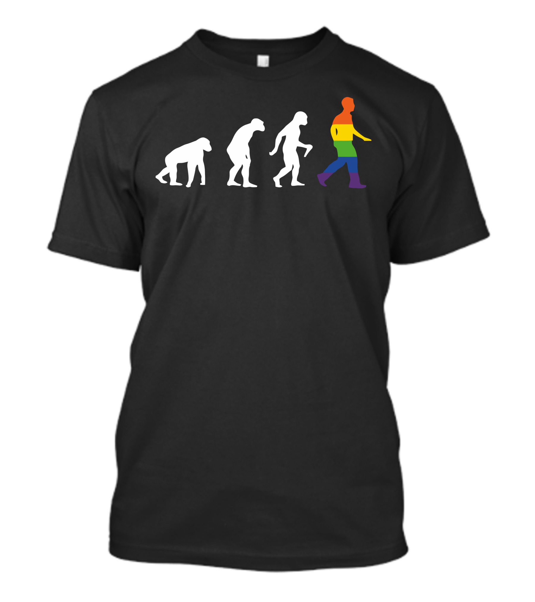 LGBT Evolution Rainbow Pride Marching Forward T-Shirt