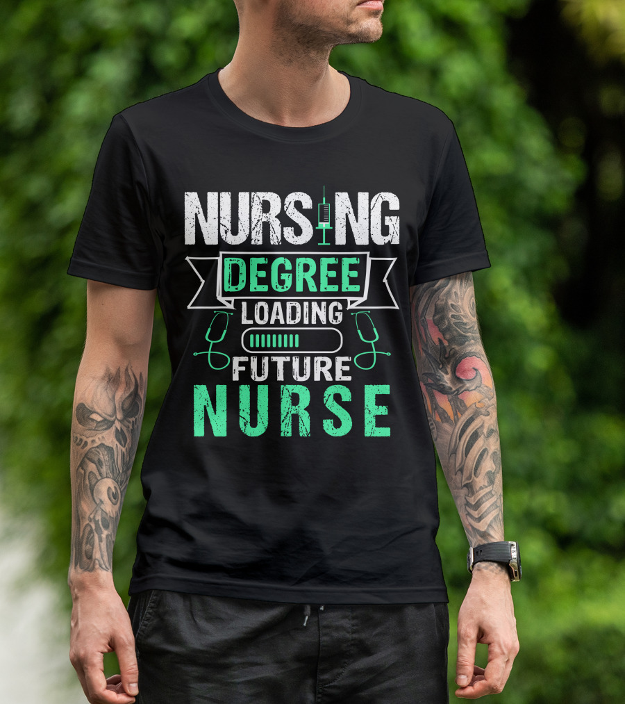 Nursing Loading Future Nurse Degree For Dark T-Shirt