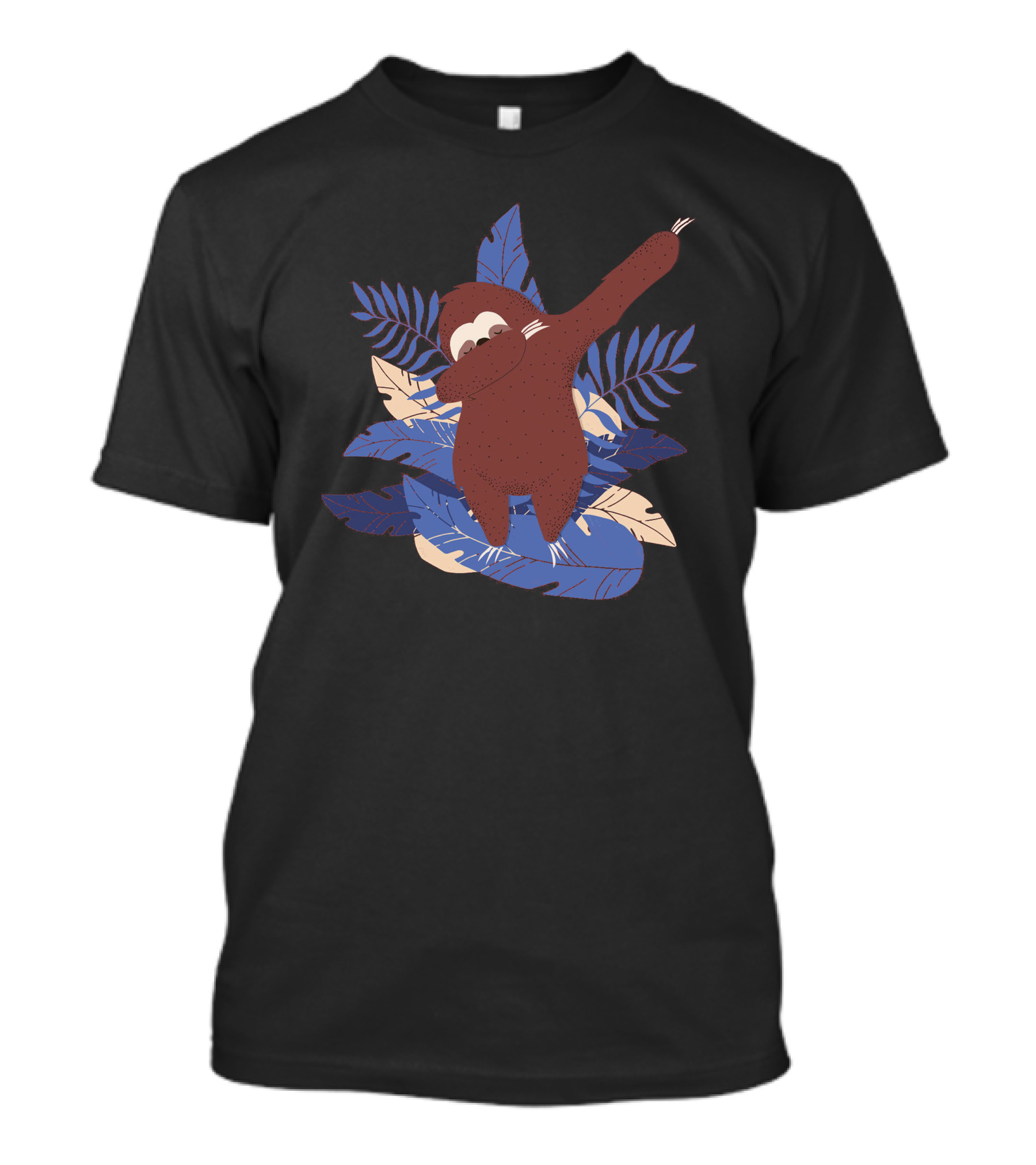 Sloth Dab Tropical Leaf Dance T-Shirt