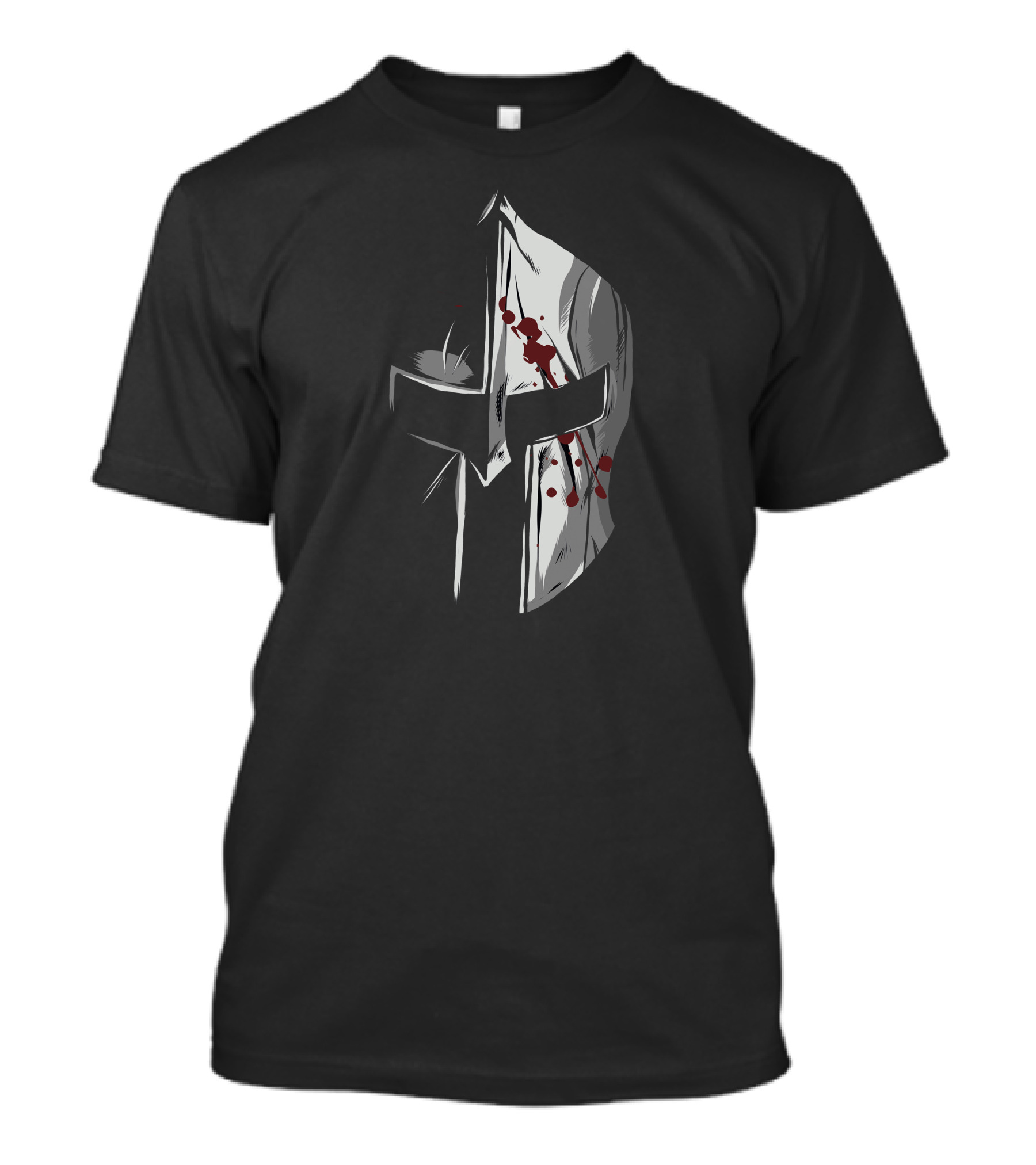Spartan Helmet Blood Splatter Iconic T-Shirt