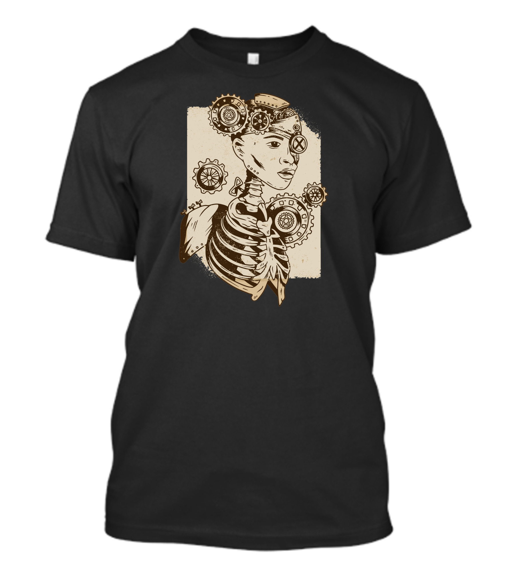 Steampunk Human Skeleton With Intricate Gears And Cogs T-Shirt