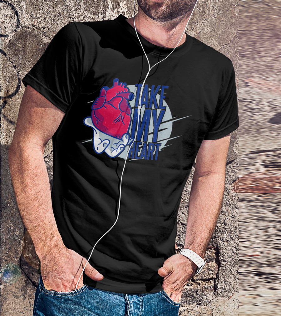 Take My Heart Anatomical Illustration In Hand T-Shirt