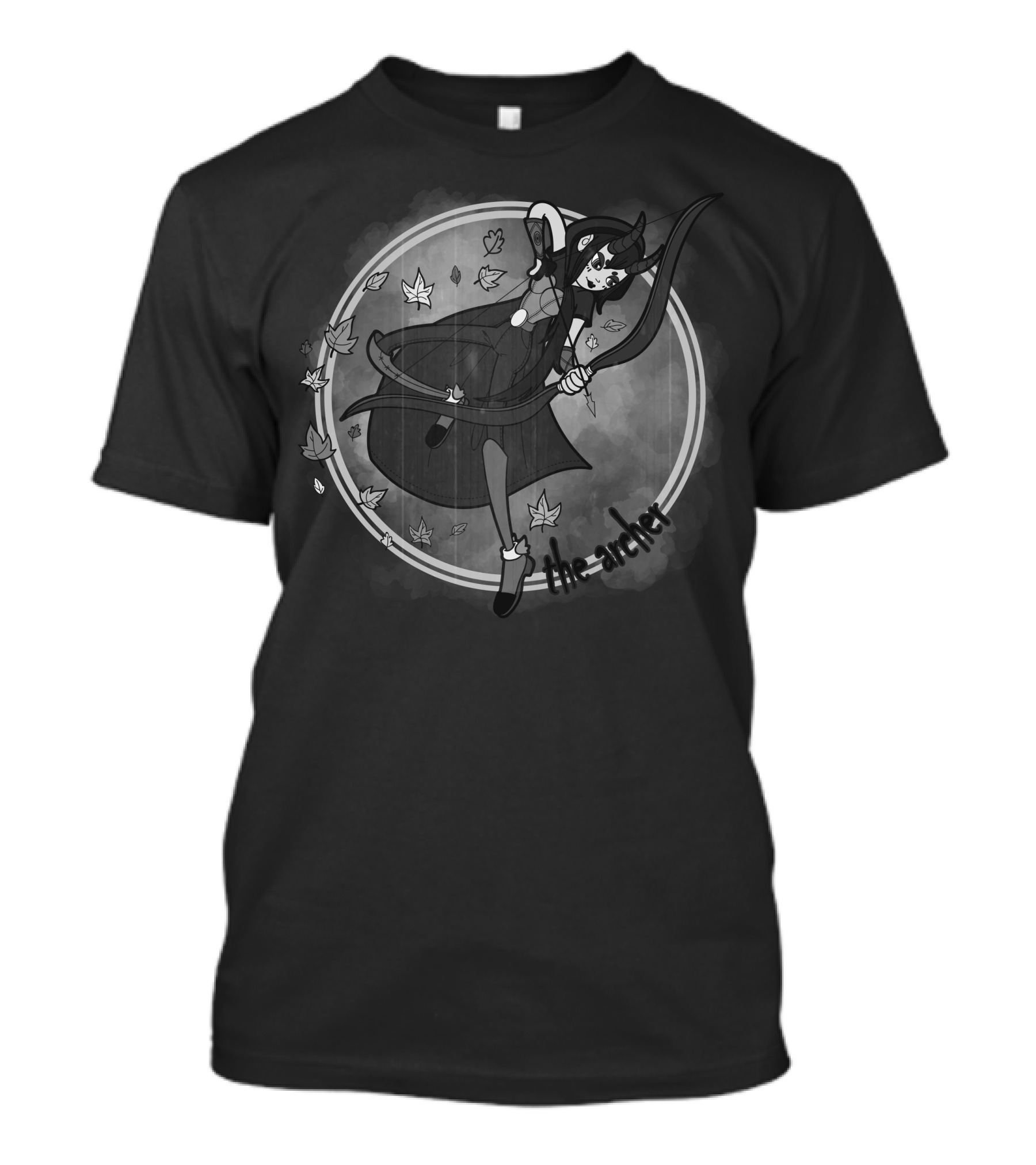 The Archer Autumn Leaves Fantasy Character T-Shirt