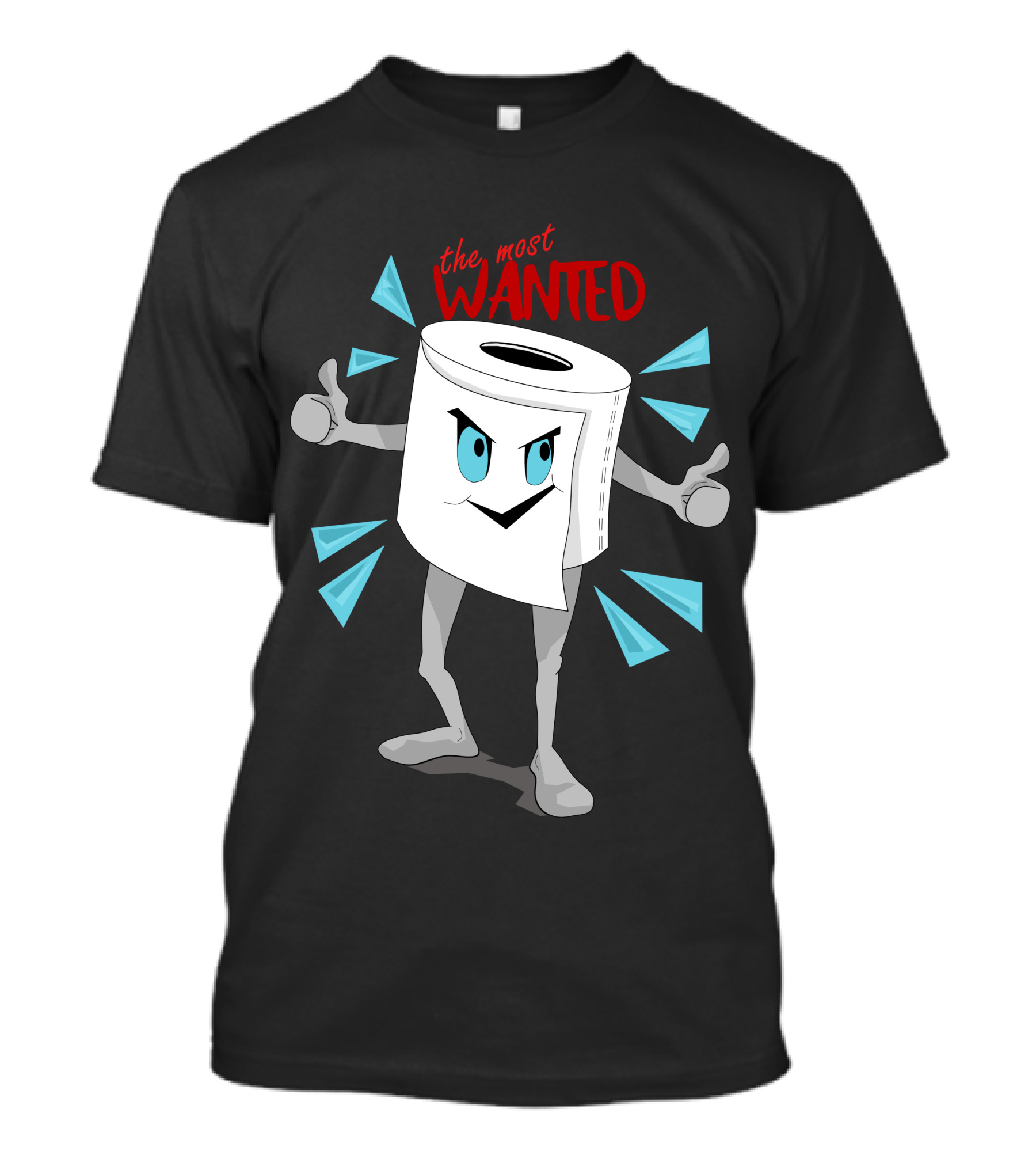 The Most Wanted Toilet Paper Cartoon T-Shirt