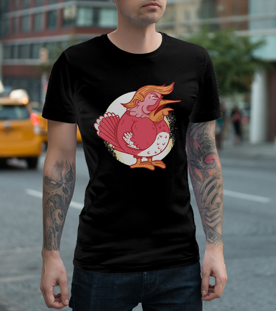 Turkey Trump Bird Caricature Cartoon T-Shirt