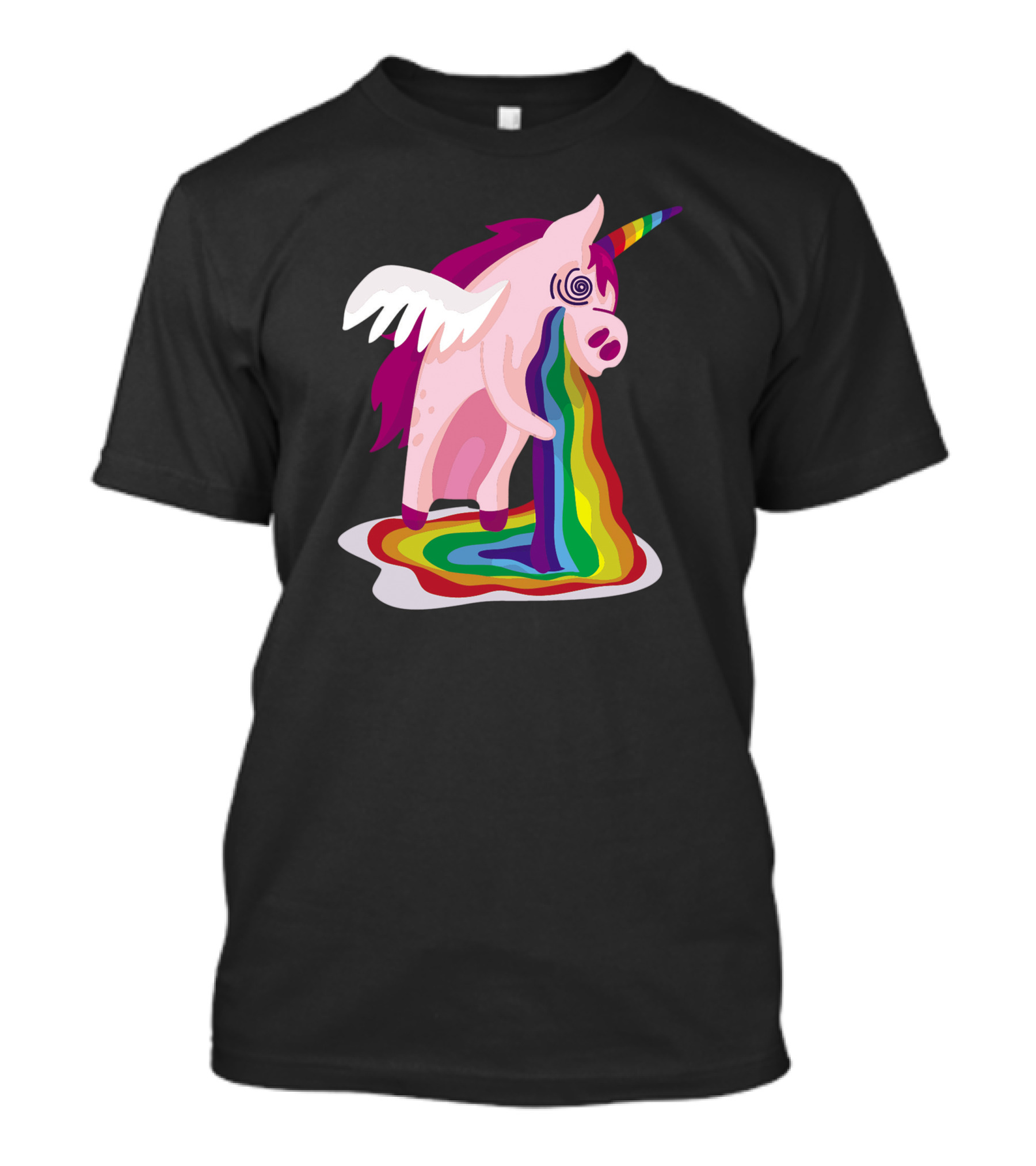 Unicorn Rainbow Vomiting Colorful T-Shirt