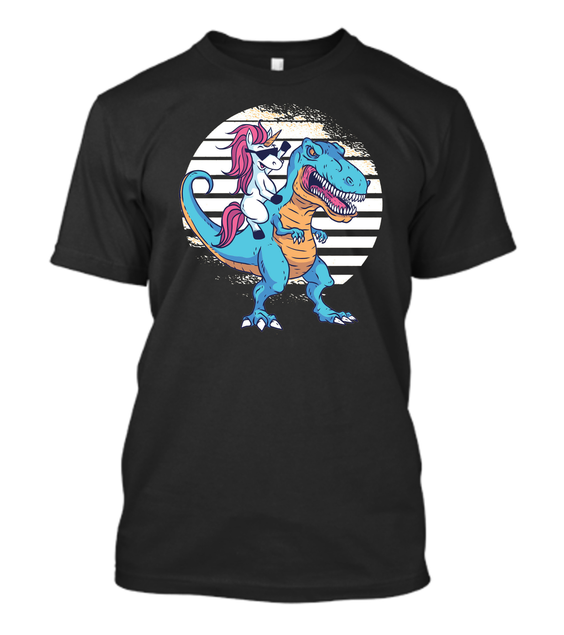 Unicorn Rex Riding Dinosaur T-Shirt